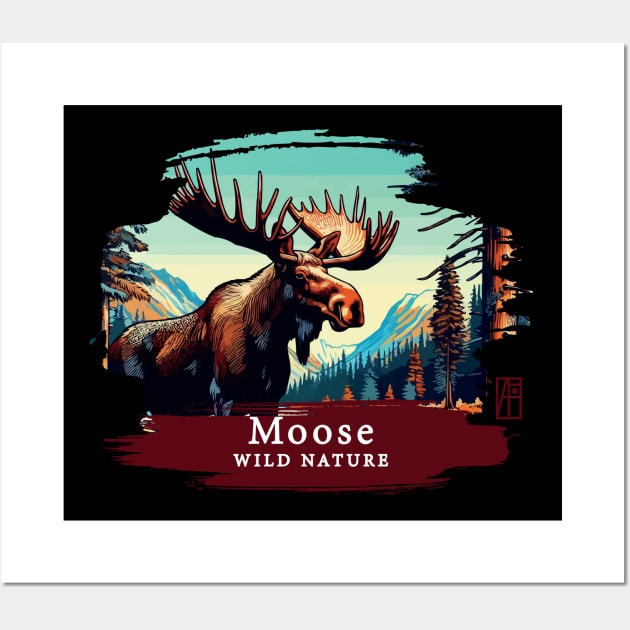 Moose- WILD NATURE - MOSE -9 Wall Art by ArtProjectShop